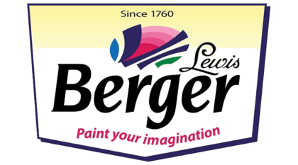 Berger paint logo with colorful swoosh and tagline 'Paint your imagination' under the text.